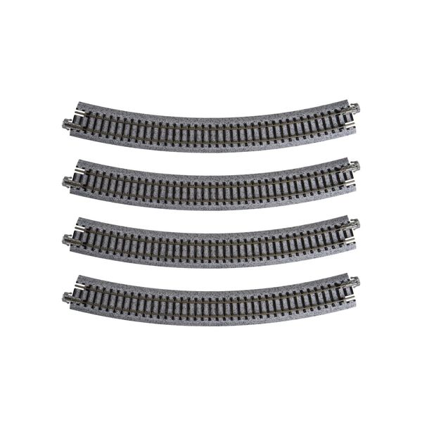 Kato USA Model Train Products Unitrack, 381mm (15") Radius 30-Degree Curve Track (4-Piece)