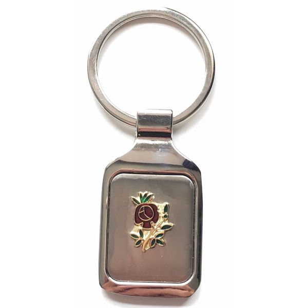 Emblems-Gifts Masonic Rose Croix Crested Key Ring + Pouch (K071)