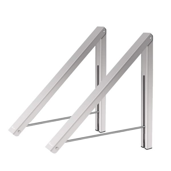 Anjuer Folding Hanger Rack Wall Hanger Wall Mounted Coat Rack Clothes Rack Towel Rack Wall Hanging Rack Bedroom Bathroom Office Entryway Veranda Clothes Dryer Lightweight Aluminum Alloy Set of 2