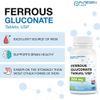 Puregen Ferrous Gluconate 324 mg [High Potency] Iron Supplement 100 tabs 3 Pack
