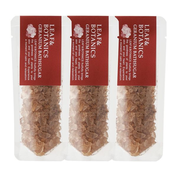 Leaf & Botanics Bath Sugar Geranium Set of 3