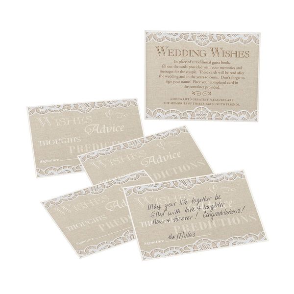 Lillian Rose Rustic Country Cards Guest Book Alternative, Multicolor