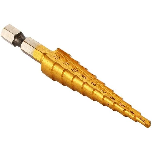 Large Metal Countersunk Titanium Step Drill Bit Size: 3-12mm BI106 Durable and Practical Drill Bit for Metal