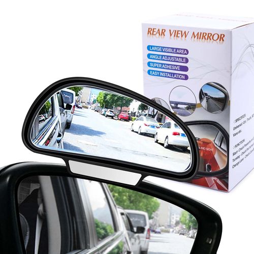 Blind Spot Mirrors, Adjustable Car Auxiliary Universal Wide Angle Mirror for Universal Cars [Mirror Frame Thickness Less than 5MM], Rearview Car SUV Mirrors Strong Adhesive HD Glass (R)