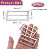 sourcing map 8Pcs Slide Buckle 1" Tri-Glide Slides Adjuster Strap Slider, Silver