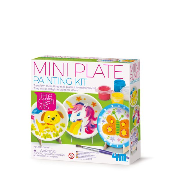 4M 404761 Little Craft Mini Plates Painting Kit, Multi Colour