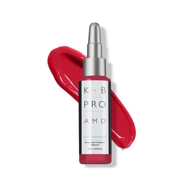 K.B Pro Microblading PMU Lip Pigments, Long Lasting Results, Harmonious Fade, True to Colour Heal, Varying Titanium Levels Create Light to Full Coverage, Amsterdam- Wine & Roses, 12 ml