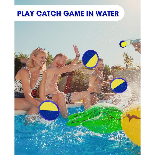 Aywewii Toss and Catch Ball Game Outdoor Toys for Kids Pool Toys Beach Toys Outdoor Yard Games Ball Catch Paddle Set for 3 4 5 6 7 8 9 10 Year Old Boys Girls