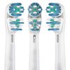 Oral-B Compatible Replacement Toothbrush Heads Double Clean for Oralb Braun Electric Toothbrush Replacement Heads for Oral B Pro, 1000, 8000, 9000, Sonic, Adults, Kids, Vitality, Dual (4)