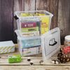 Cand 6-Packs Stackable Latching Box 12 Quart Storage Containers w/ Lids & Handle