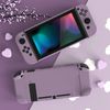 eXtremeRate PlayVital Back Cover for Nintendo Switch Console, NS Joycon Handheld Separable Protector Hard Shell, Customized Dockable Protective Case for Nintendo Switch - Dark Grayish Violet