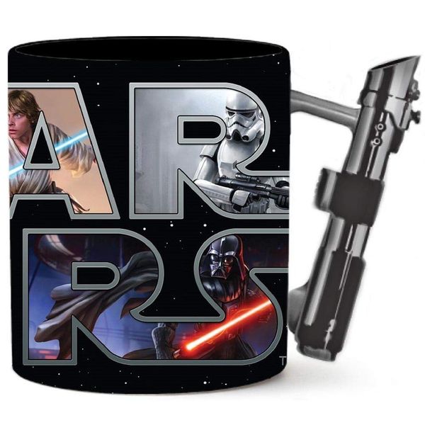 Star Wars SW12433D Light Saber Handle 3D Ceramic Mug, Multicolor