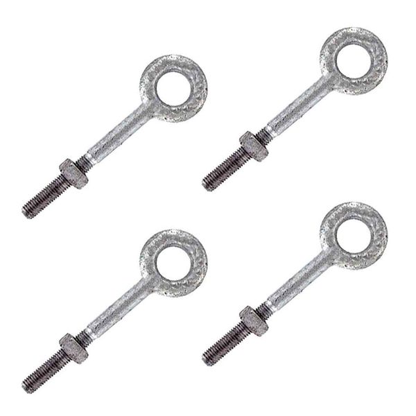 US Cargo Control 5/8" x  4" Galvanized Eye Bolt – 4 Pack