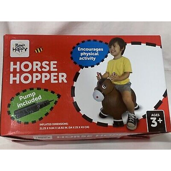 Bouncy Horse Inflatable Bouncing Animals Hopper for Toddlers / Kids 3+ W/ Pump