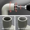 Electric Drill Compatible PVC Pipe Threader Kit with Various Die Sizes, Versatile PVC Pipe Threader Kit,Pipe Threader Kit, Pipe Threader with 3 Dies 1", 1/2", 3/4", (Internal + External)