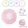 Shower Caps for Women Men Reusable Shower Hat Bath Caps with Elastic Band Waterproof Bath Cap Shower Caps for Women Long Hair (3 PCS)