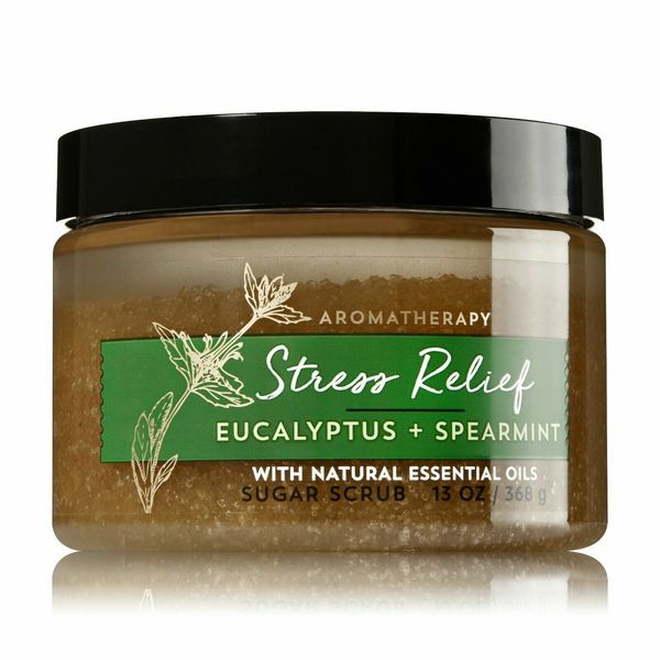 Bath & Body Works Aromatherapy STRESS RELIEF Eucalyptus Sugar Scrub 13 oz