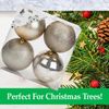 VFM - Champagne Gold 10cm Baubles Assorted (4 Pack) - Christmas Tree Decorations