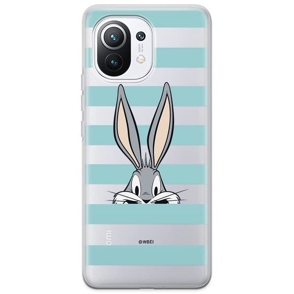 ERT GROUP mobile phone case for Xiaomi 11 original and officially Licensed Looney Tunes pattern Bugs 011 optimally adapted to the shape of the mobile phone, partially transparent