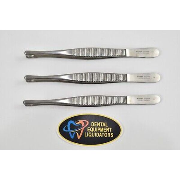 QTY 3    /  W.Lorenz 20-0088 SERRATED RUSSIAN TISSUE FORCEPS, 6 "