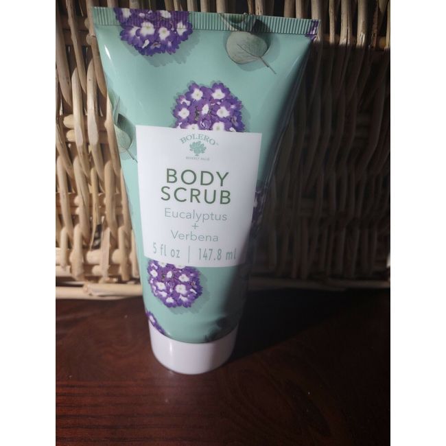 Bolero Body Scrub Eucalyptus + Verbena Scent 5 Fl Oz.-Brand New-SHIPS N 24 HOURS