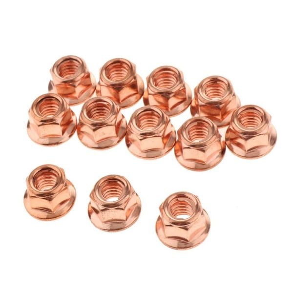 8 mm Turbo Exhaust Stud Hex Nuts - Pack of 12