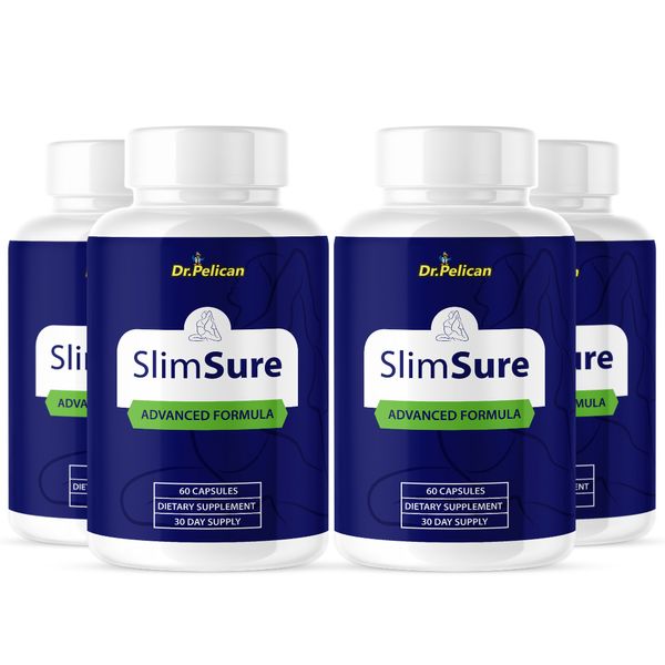 SlimSure- Digestive Support- 4 Bottles- 240 Capsules