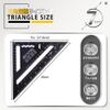 Triangular Ruler, Circular Saw Ruler, Right Angle Ruler, Black Protractor, Multi-Angle Ruler, Double Sided Scale Protractor, Multi-Angle, Aluminum Alloy Protractor, Multi-Angle, 0-90 Degrees, Easy to
