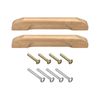 sourcing map 2Pcs Wood Drawer Pulls, 3.78" Hole Distance Solid Wood Pulls 4.92" Total Length for Kitchen Handles, Drawer Knobs, Dresser Pulls