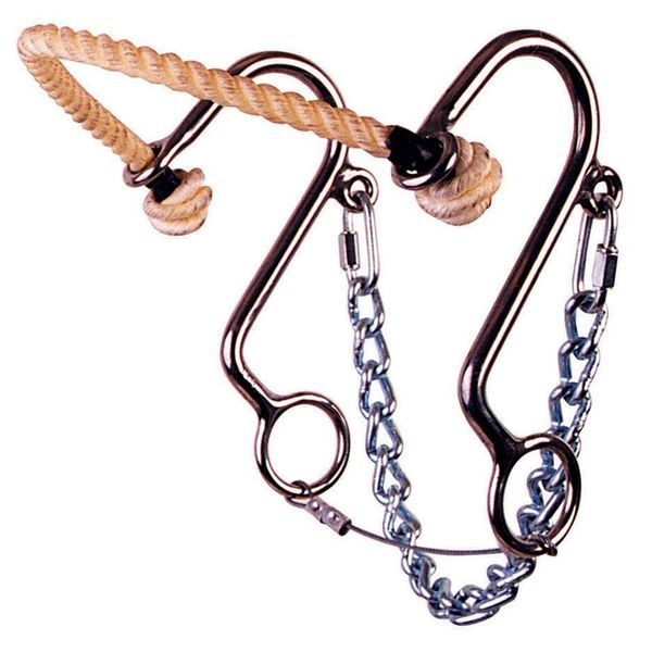 Reinsman 903 Ring Combination Rope Nose Hackamore; Stage E