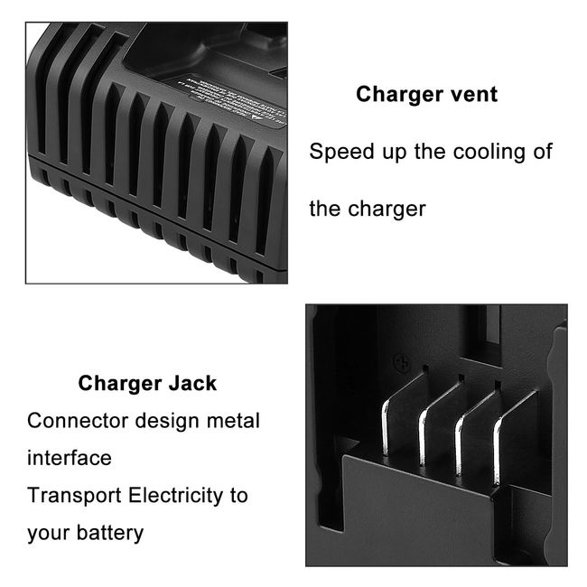 Li-Ion Battery Charger Fast Charge For Stanley Black And Decker 10.8V 18V  20V Model