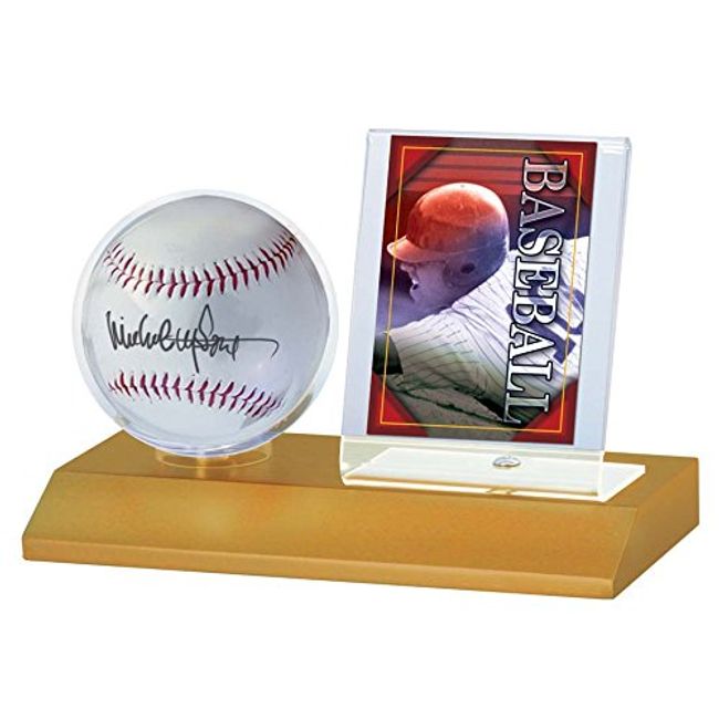 MLB Wood Baseball and Card Holder