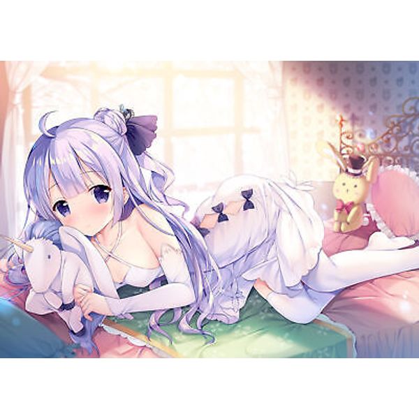 Anime girls twinbox purple eyes hair toys azur lane playmat gaming mat