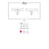 Obsessive Women's Lingerie Crotchless Thong Briefs in Black G-String with Lace Elastic Size: L/XL, black