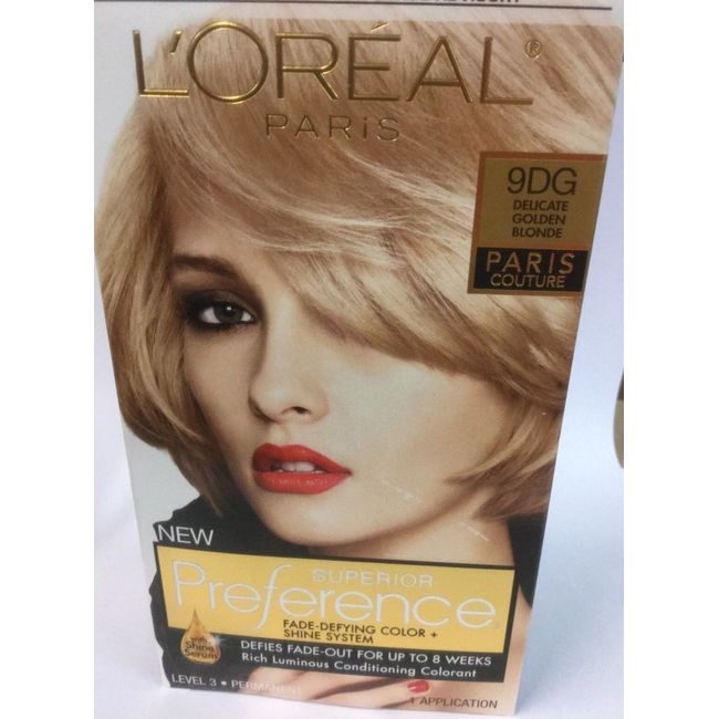 L'Oreal Superior Preference Paris Couture Hair Color DELICATE GOLDEN BLONDE #9DG