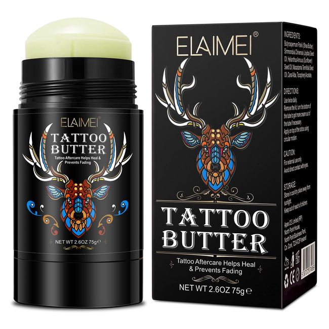 Tattoo Aftercare, Tattoo Balm for Before, During, After The Tattoo Process, Promotes Healing, Enhances Colors, Repair Tattoo Cream, Soothing Tattoo Care with Natural Ingredients- 2.6 oz (1PC)