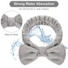 WILLBOND 3 Pieces Bowknot Hair Bands Makeup Headbands Bow Hair Wrap Towel Coral Fleece Cosmetic Hairband Sports Bath Shower Hairbands for Women Girls