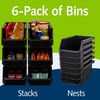 Plastic Containers for Organizing and Storage Bins for Closet, Kitchen, Office, 