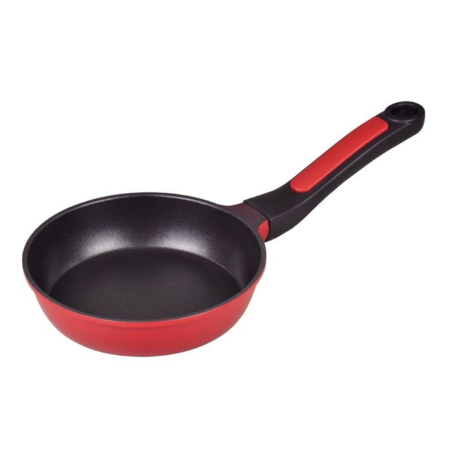 Pearl Metal HB-2177 Mini Frying Pan, 5.5 inches (14 cm), For Gas Fire, Fluorine Treatment, Diecast Compact