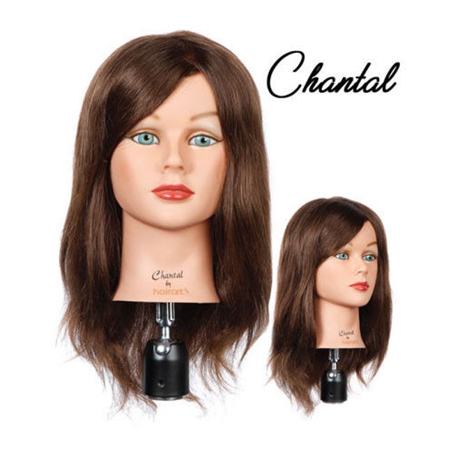 HairArt 4355DB Classic Mannequin Head, Chantal Dark Brown