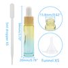 10Pcs Eye Dropper Bottle Set, 10ml (1/3oz) Yellow Blue Gradient Thickened Gla...
