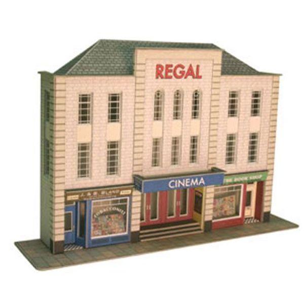 Metcalfe OO Low Relief Cinema & Shops Ready Cut Card Kit