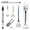 Copic Sketch, Alcohol-based Markers, 5 pcs + Multiliner Pen SP, Blending Basics