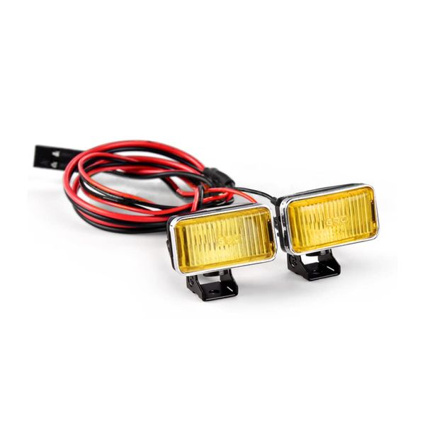 SHEAWA 1/8 1/10 RC Car Spotlight, Daylight, Yellow, Lamp, LED, Work Light, General Purpose, Modified Part, Compatible with RC Cars such as Kyosho Kyosho and Tamiya (Standard Version)