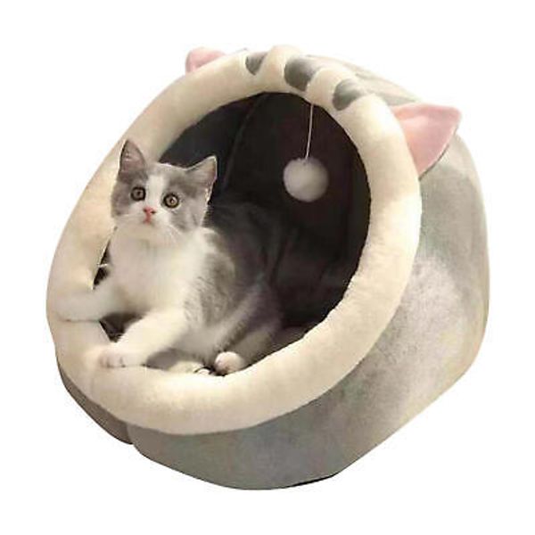 Cute Cat Bed For Indoor Small And Large Cats Dog Tent Soft Pet Kitten House Cave