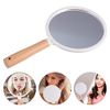 FRCOLOR Hand Mirror, Hand Mirror, Wooden Handle, Handheld Mirror, Makeup Mirror, Makeup Mirror, Makeup Mirror, Makeup Tools, Tabletop Mirror, Makeup Mirror, Salon, Barber Shop, Handheld Mirror