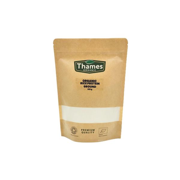 Thames Organic Organic Rice Protein Ground: Premium Plant-Based Protein for Health & Fitness Enthusiasts - Vegan-Friendly 500g