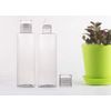 XUMIN 3PCS 250ML 8.8OZ Empty Refillable Clear Plastic Make Up Water Bottle with Double Screw Lid Toner Lotion Dispensing Jas Pot Vial Portable Cosmetic Container Holder for Travel and Daily Life
