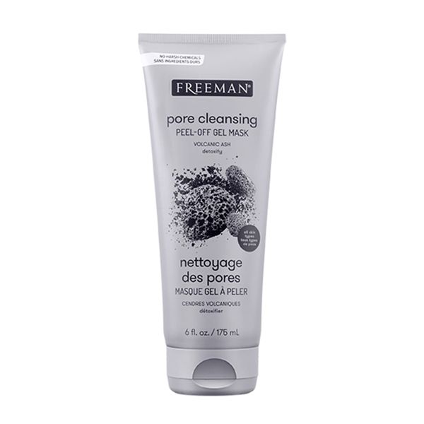 Freeman Pore Clearing Volcanic Ash Peel-Off Gel Facial Mask, Deep Cleansing, Removes Dirt From Pores, Not Over-Drying, Perfect For All Skin Types, Easy-to-use, For Men, 6 fl.oz./175 mL Tube