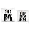 Cold Brew Dad Cold Brew Latte Iced Coffee Lover Espresso Throw Pillow